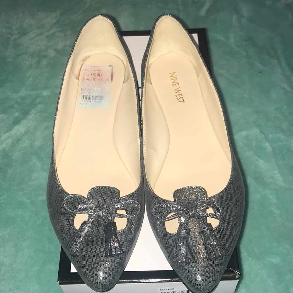 Pewter Metallic Flats